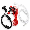 DEALKART Wired Earphones Pack of 3 – 3.5mm In-Ear Earphones with Mic, Good Sound Quality, Black, White & Red
