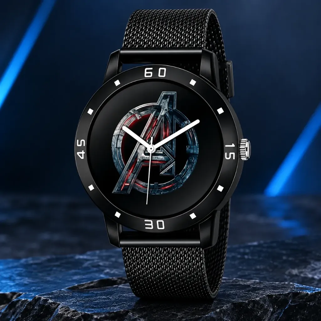 DEALKART New Classic Cushion Case Men's Watch | Silver Bezel | Leather Strap | Analog Quartz Watch