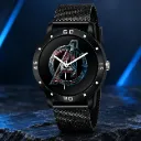 DEALKART New Classic Cushion Case Men's Watch | Silver Bezel | Leather Strap | Analog Quartz Watch