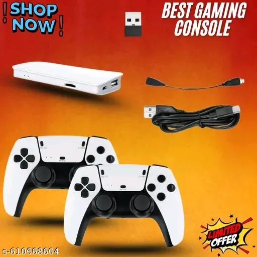 DEALKART Mega console M15 Game Stick 4K, HDMI Plug and Play Video Game with 30000+ Games(128G), with 2.4G Wireless Controllers, Retro  Arcade Emulators for TV