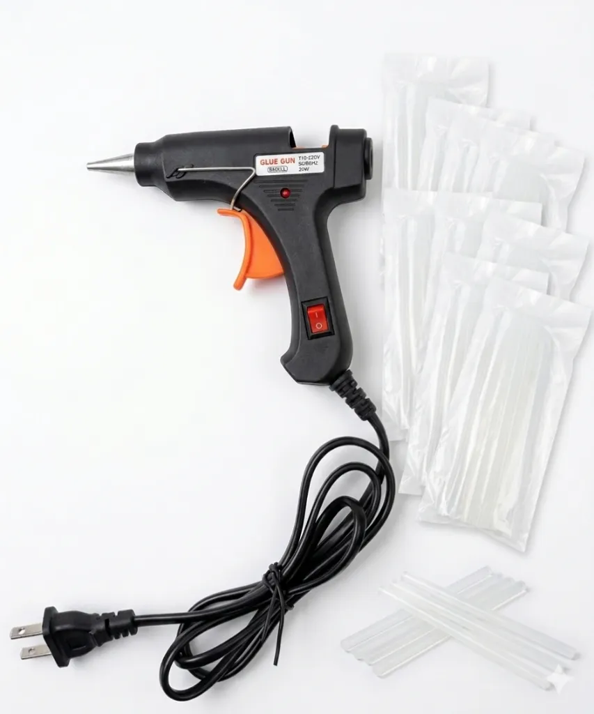 DEALKART 20W Mini Hot Glue Gun & 10 Sticks for Art & Craft