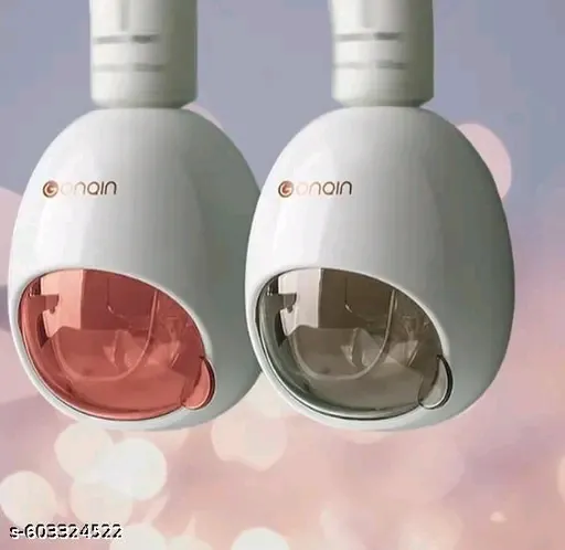 DEALKART Dustproof Sliding Cover Toothpaste Dispenser for Bathroom Wall Mounted Holder