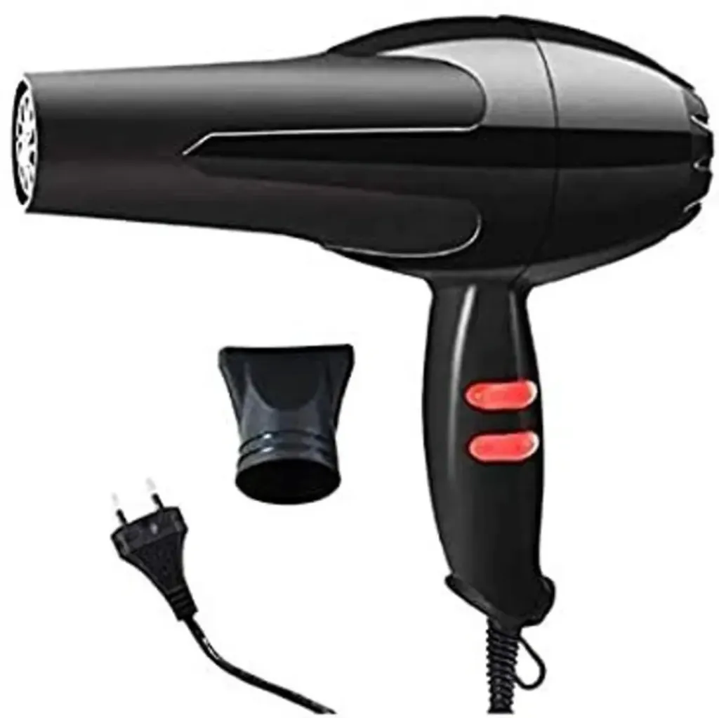 DEALKART Professional Salon Style Hair Dryer, 2 Speed 2 Heat Settings Cool Button with AC Motor, Concentrator Nozzle and Removable Filter (BLACK, 100W)