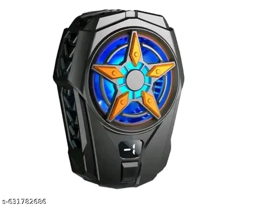 DEALKART SL 09 Colourful Led Light With Temperature Led Indicator Mobile Cooling Fan Cooler Radiator With Temperature Display