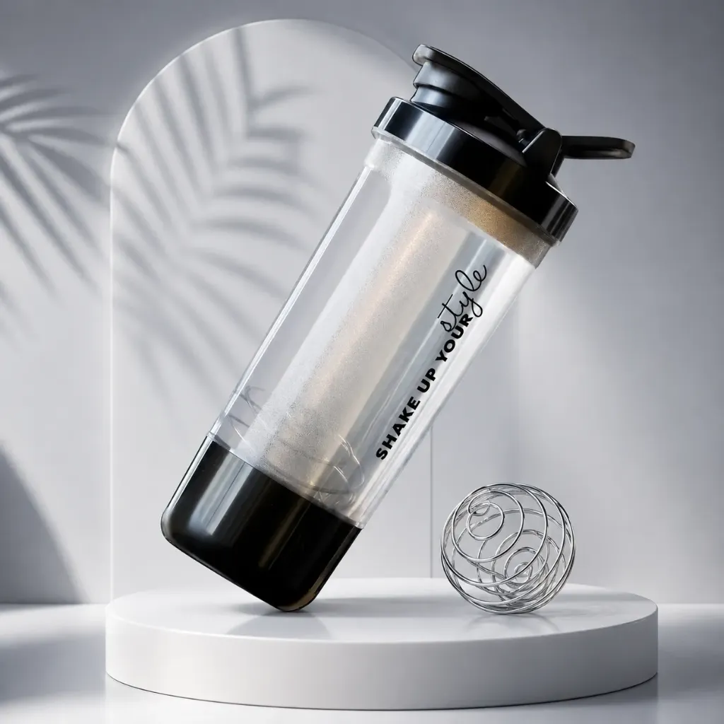DealKart PRO Cyclone Gym Shaker Bottle (600ML) | 100% Leak Proof, BPA-Free PVC Mixer for Protein & Cycling