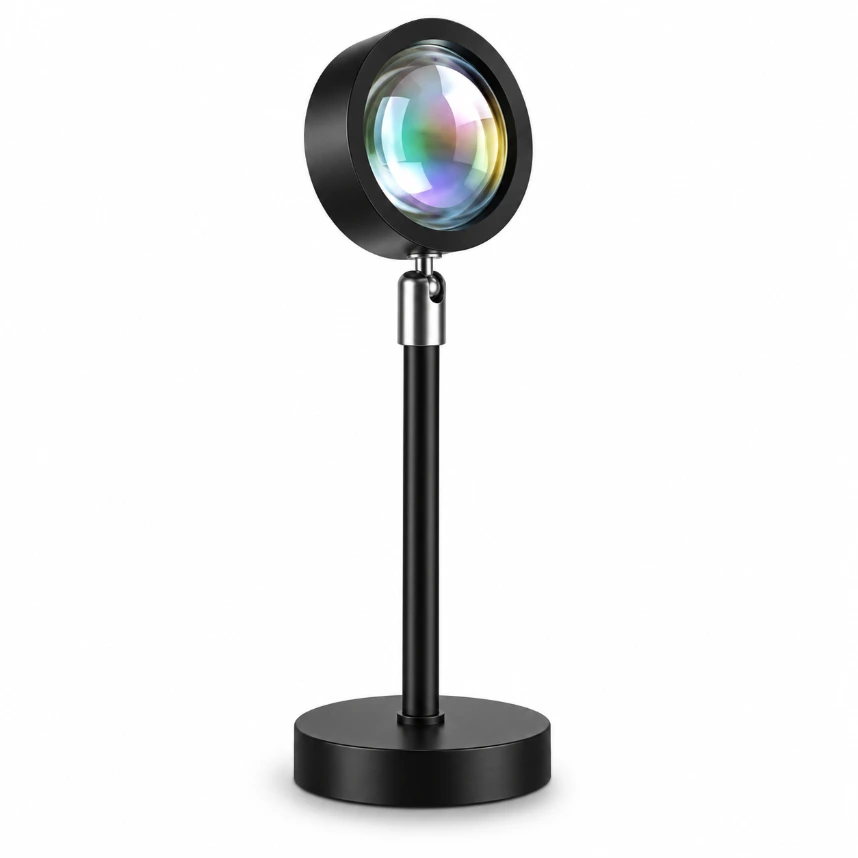 DEALKART Premium Sunset Lamp Projector | 16-Color Rotating RGB LED Light with Remote | Aesthetic Room Decor