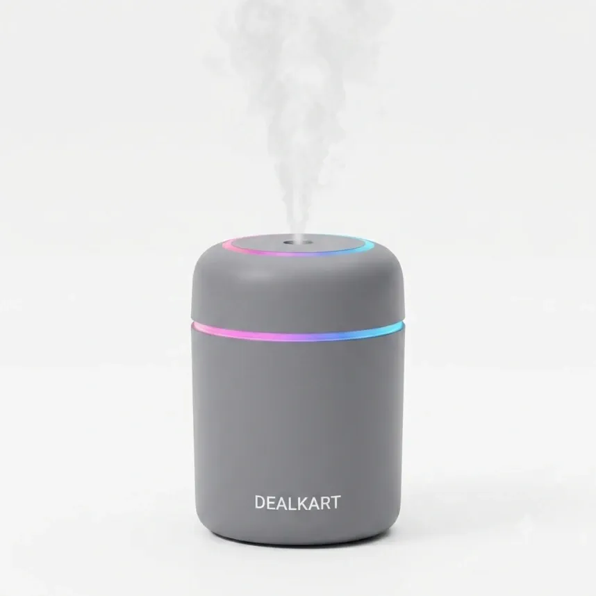 DEALKART H2O Room Humidifier with Colourful LED Night Light - Portable Air Purifier ( Colour may vary )